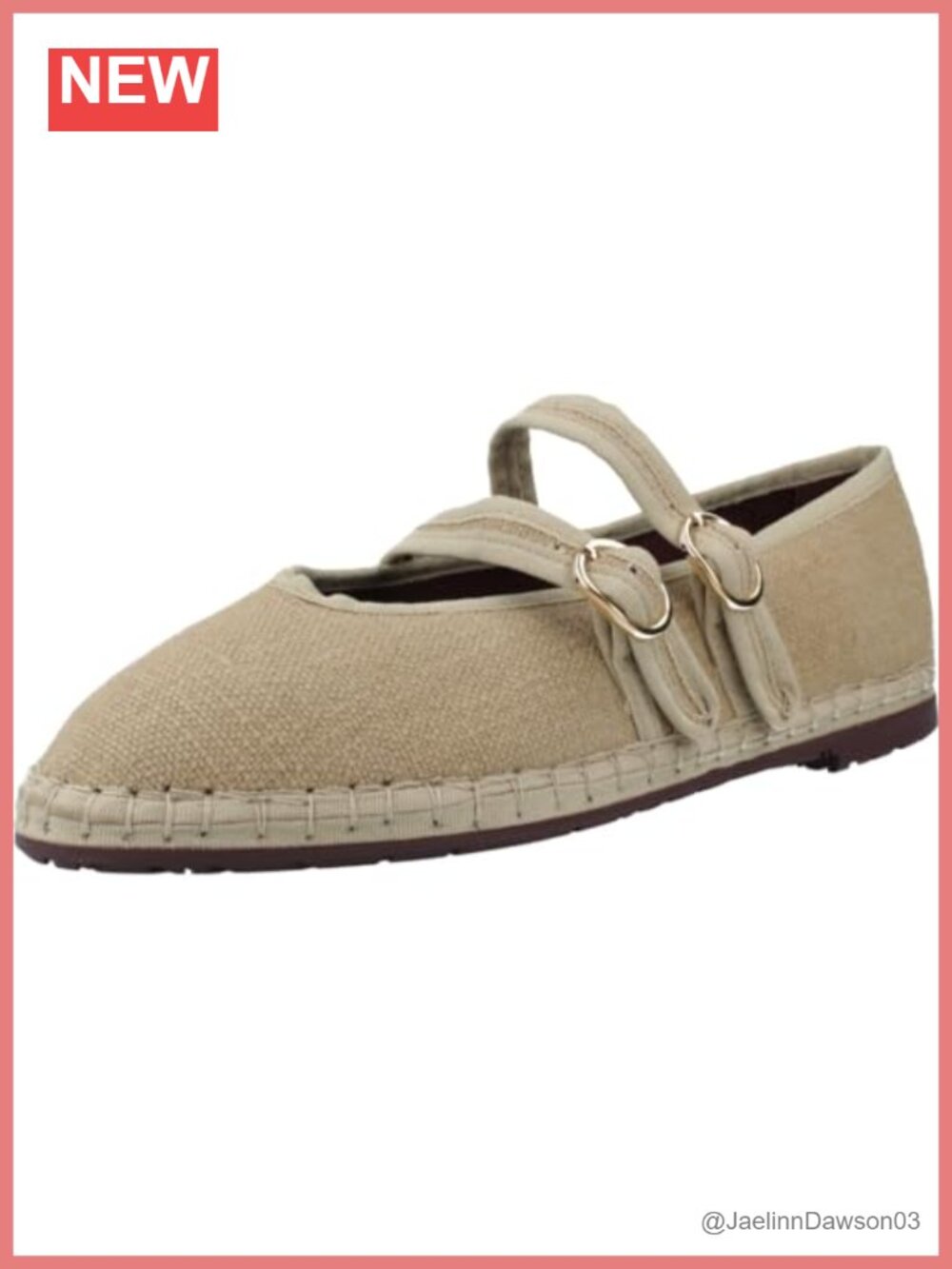 Handcrafted Linen Flats with Buckle Closures, Comfortable Foam Cushioned Insole